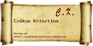 Czékus Krisztina névjegykártya