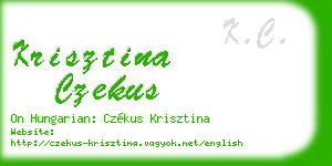 krisztina czekus business card